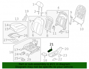 Kia Optima 16-18 driver's seat lumbar support control