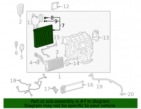 Toyota Venza 23-24 evaporator with temperature sensor