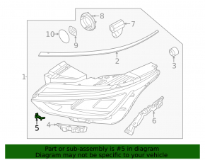 Kia EV6 22-24 small lower left headlight bracket
