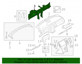 Under-torpedo pipe reinforcement Ford Flex 09-19 rusty