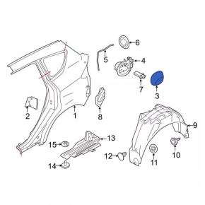 Ford C-max MK2 13-18 Fuel Filler Door