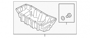 Oil pan Ford Escape MK3 13-19 1.6T