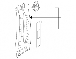 Right upper center pillar trim for Mazda CX-7 06-09