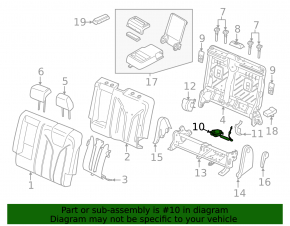 Left rear row tilt motor for Ford Edge 15-24 without frame