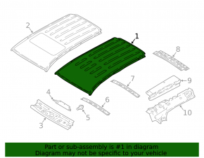 Metal roof Ford Ecosport 18-22 without hatch, sawed off