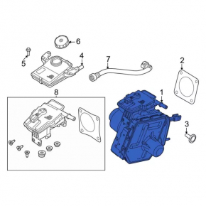 Ford Mustang Mach-E 21-23 Master Brake Cylinder Complete with ABS and Small Reservoir