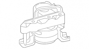 Right engine mount for Lexus NX200t NX300 15-21