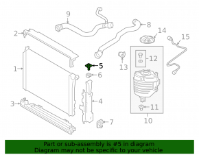Radiator bracket upper left BMW X7 G07 19- plastic