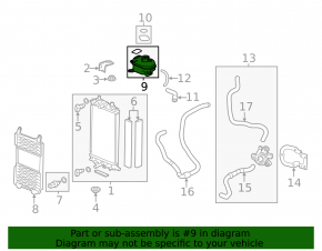 Honda Accord 13-15 Prerest Hybrid inverter coolant reservoir
