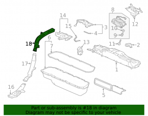 Air duct cooling VVB rear right Honda Accord 18-22 third