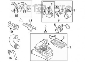 Air duct VW Jetta 11-18 USA TDI from filter