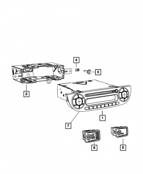 Radio tape recorder Fiat 500 12-15 beige