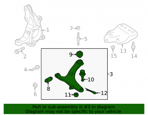 Lower control arm front right Subaru Forester 19- SK
