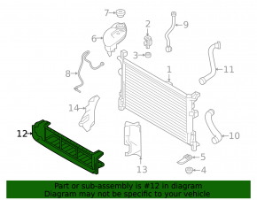 Lower radiator deflector Infiniti QX30 17-19