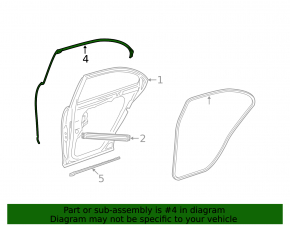 Mercedes W221 outer rear right door seal