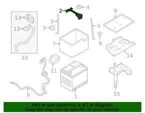 Battery mount assembly Nissan Murano z52 19-