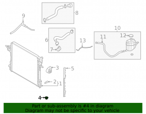 Radiator mount lower left Kia Niro 17-22