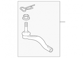 Left steering tip for Lexus LS 07-17 AWD