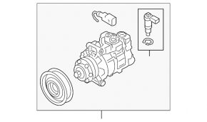 Air conditioning compressor for Audi A6 C8 19-25 3.0T