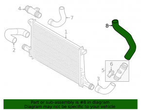 Intercooler pipe left upper Audi Q7 16- 2.0T