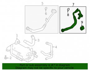 Cooling system pipe gearbox Audi Q7 18-19 3.0T intake