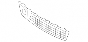 Lower front bumper grille for BMW 7 Series F01 11-15 with M Package, with active cruise