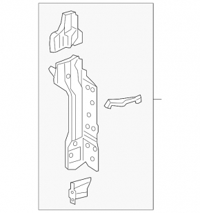 Left side TV bracket for Toyota Prius 50 16-22