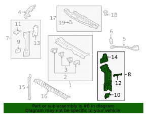 Left side TV bracket for Toyota Prius 50 16-22