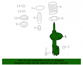 Front right shock absorber Kia Optima 12 2.0T