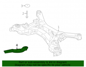 Rear subframe burr right Nissan Rogue 21-23 JP built