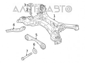 Rear subframe burr right Nissan Rogue 21-23 JP built