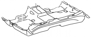 Rear floor covering for Toyota Avalon 13-18, black, dry-cleanable
