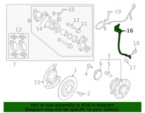 Rear right brake hose Kia Sportage 23-26 HEV AWD