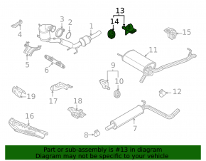 Right muffler bracket in front of the barrel for VW Jetta 22-26 1.5T with rubber