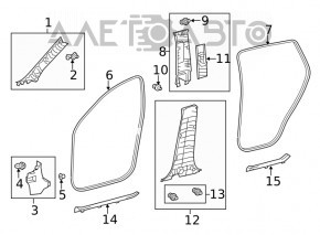 Door seal front right Toyota Rav4 19-