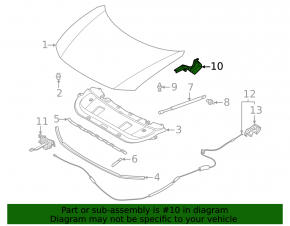 Right hood hinge for Nissan Murano z53 25-26