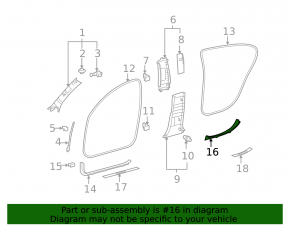 Inner rear left door sill plate for Lexus GS300 GS350 GS430 GS450h 06-07, gray
