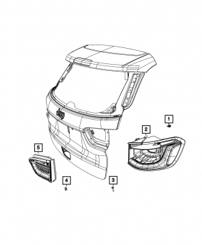 Light inside trunk lid left Jeep Compass 22- LED