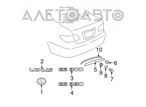 Emblem inscription LEXUS trunk lid Lexus ES300 ES330 01-06