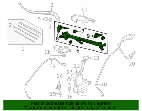 Wiper Trapezoid with Motor Acura MDX 14-20