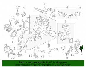 Actuator motor for the heater fan and ventilation system of the Honda Passport 19-25