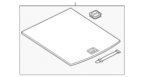 Trunk floor central VW Touareg 11-17 brown
