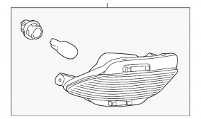 Rear bumper light right Lexus RX350 RX450h 10-15