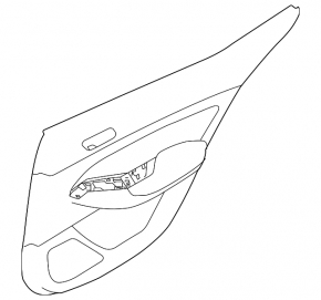 Door trim card rear right Nissan Altima 19-21 black cloth