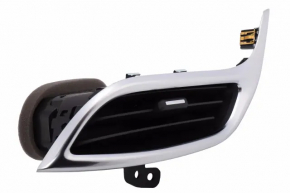 Chevrolet Equinox 18-24 black and chrome front panel air vent deflector, center left
