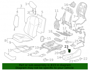 Lexus RX350 RX450h 16-22 Black Driver's Seat Lumbar Support Control