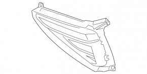 Rear light cover on the left bumper Kia Forte 19-21 4d black