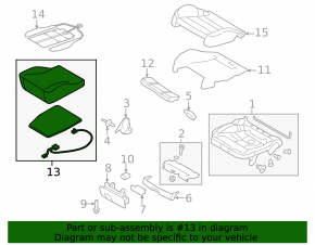 Occupant presence sensor for Audi Q5 8R 09-17