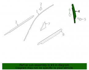 Door trim side front left Audi A3 8V 15-20 4d, 5d