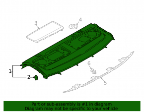 Rear shelf for Audi A4 B9 18-25 black